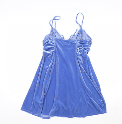 Urban Outfitters Women Blue Velvet Camisole Tank Top Size M