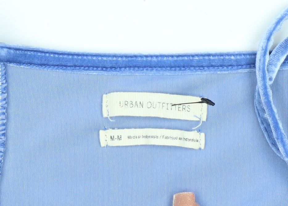 Urban Outfitters Women Blue Velvet Camisole Tank Top Size M