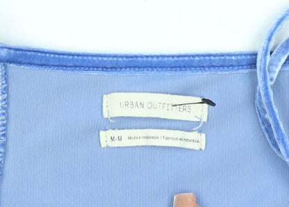 Urban Outfitters Women Blue Velvet Camisole Tank Top Size M