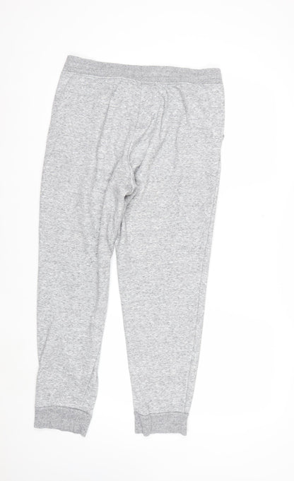 Uniqlo Men's Grey L Fleece-Lined Joggers with Drawstring Waist