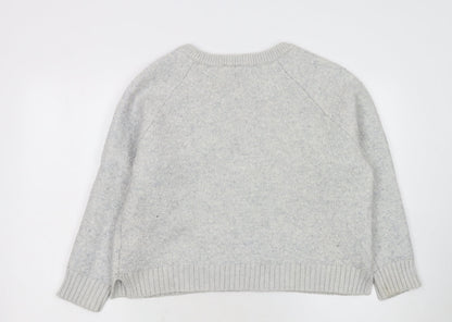 GAP Women’s Grey Wool Blend Crew Neck Pullover Jumper Size XL