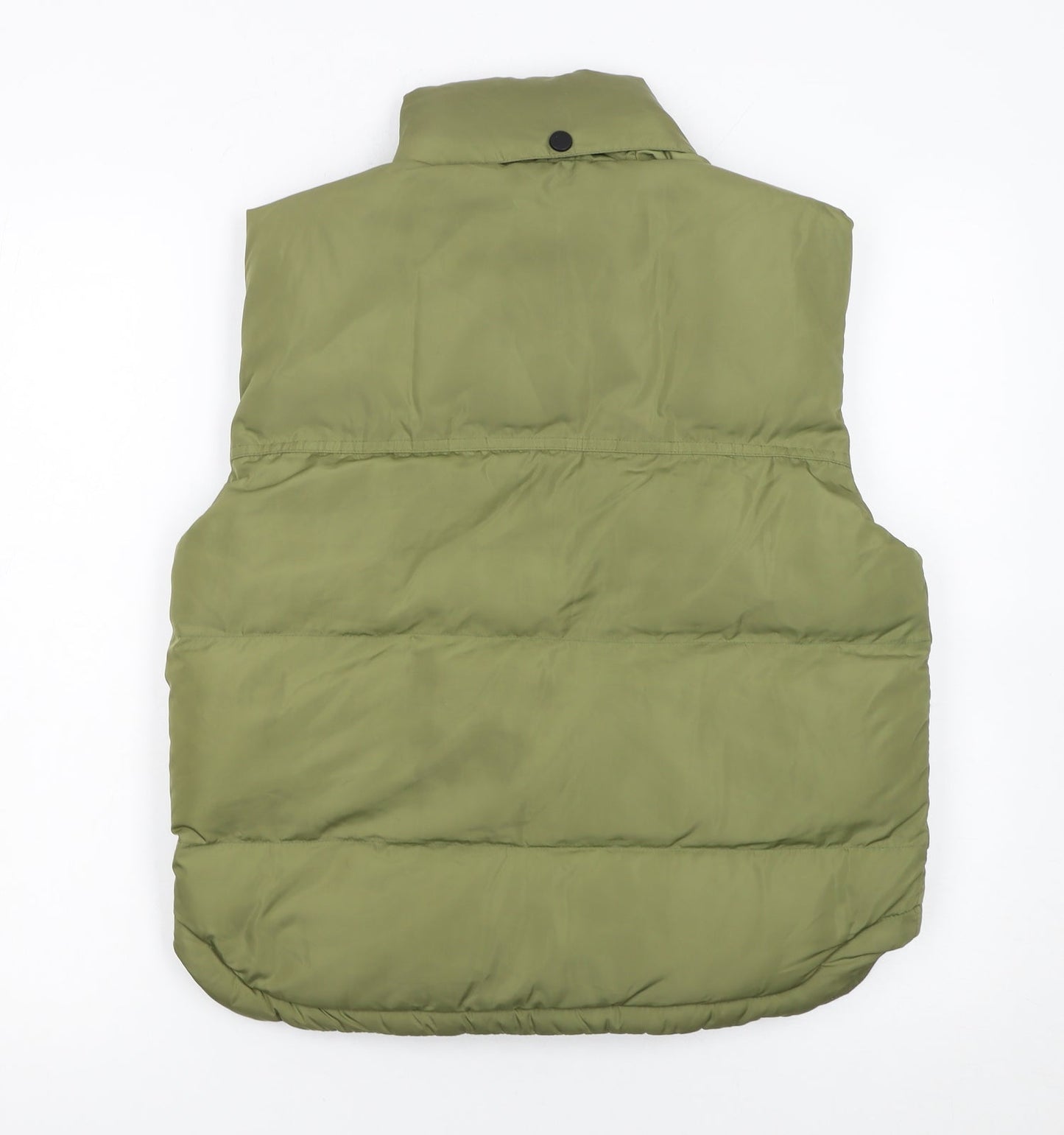 iets frans Women Green XS Puffer Waistcoat Full Zip Gilet