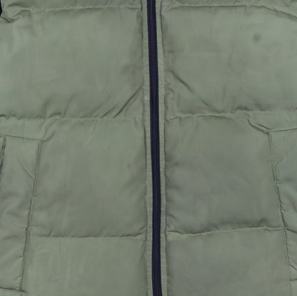 iets frans Women Green XS Puffer Waistcoat Full Zip Gilet