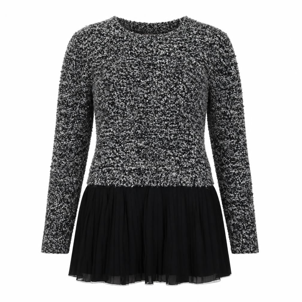 Katsumi Womens Black Chunky Knit Pullover Jumper S
