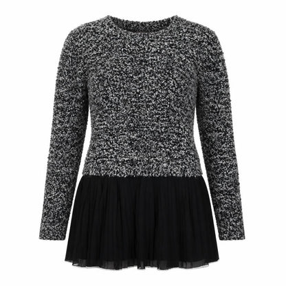 Katsumi Womens Black Chunky Knit Pullover Jumper S