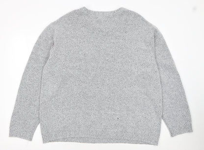 Bravado Womens Grey XL Pullover Jumper With Christmas Monkeys