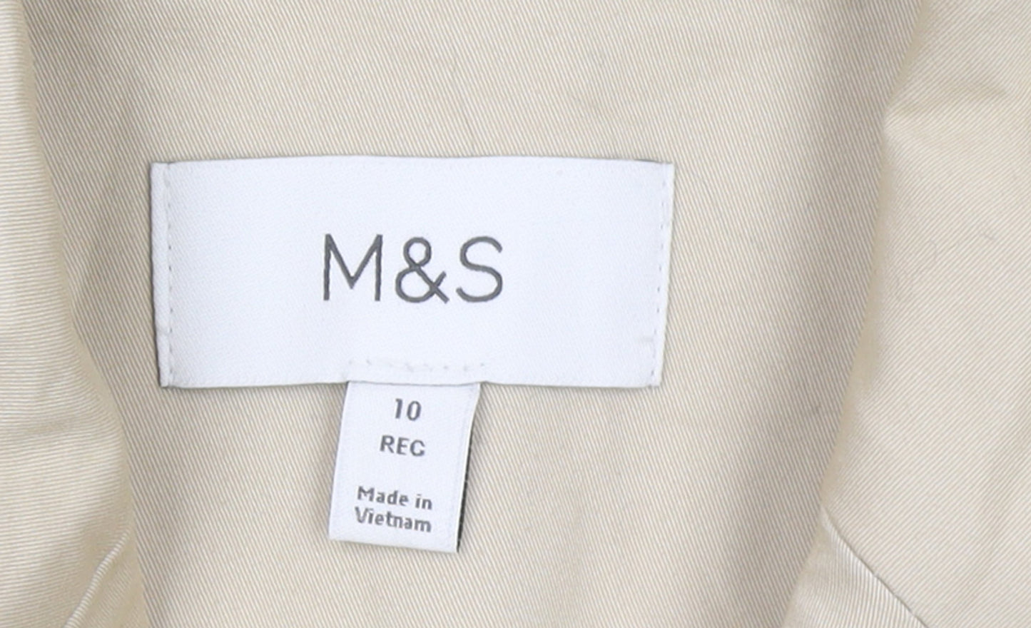 Marks and Spencer Women's Beige Long Trench Coat Size 10 Regular