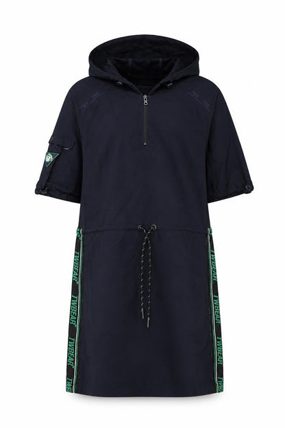 Teenie Weenie Girls Black Hooded Zip Shirt Dress 14 Years Casual Sportswear