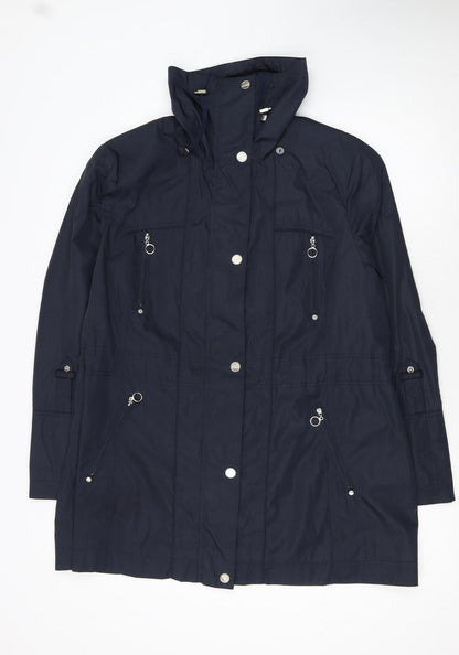 Klass Collection Women's Blue Size 20 Hooded Rain Coat