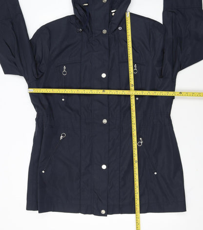 Klass Collection Women's Blue Size 20 Hooded Rain Coat