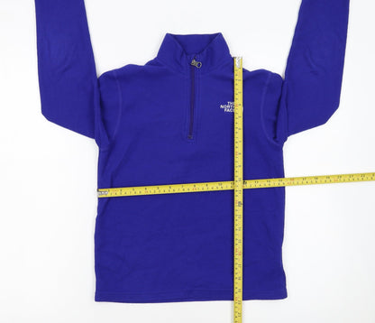 The North Face Boys Blue Fleece 1/4 Zip Sweatshirt Medium Youth