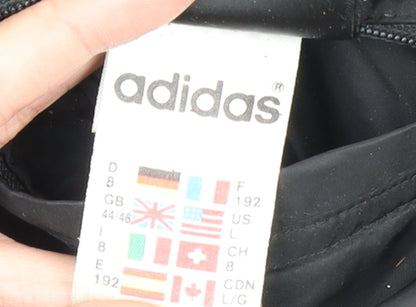 Adidas Men's Black L Hooded Full Zip Bomber Jacket 44in