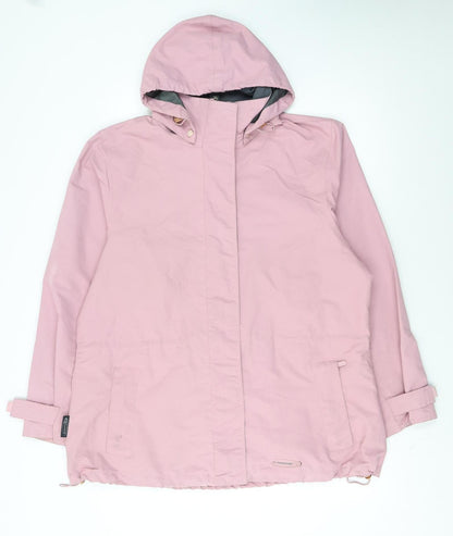 Mountainlife Women's Pink Waterproof Hooded Rain Coat Size 18