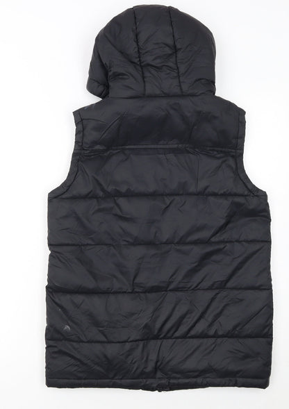 Berghaus Boys Black Hooded Puffer Bodywarmer 13 Years Mid-Length
