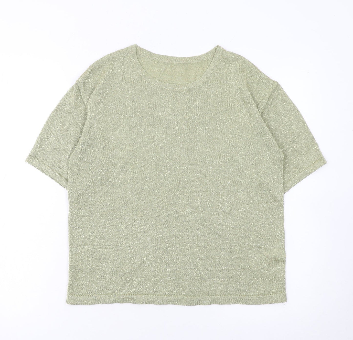 Marks and Spencer Women’s Green Short Sleeve Knit Jumper Size S