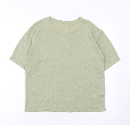 Marks and Spencer Women’s Green Short Sleeve Knit Jumper Size S