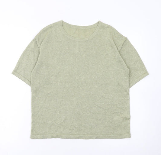 Marks and Spencer Women’s Green Short Sleeve Knit Jumper Size S