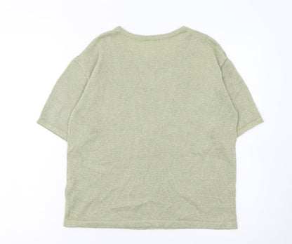 Marks and Spencer Women’s Green Short Sleeve Knit Jumper Size S