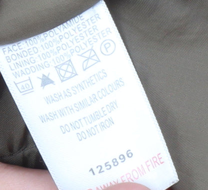 Classic Women’s Brown Hooded Parka Coat Size 18 Mid-Length