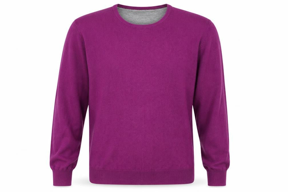 Marks and Spencer Men's Purple Cotton Cashmere Pullover Jumper L