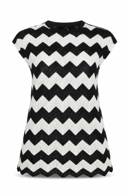 JoJo Maman Bébé Women’s Black White Knit Chevron Maternity Shift Dress M