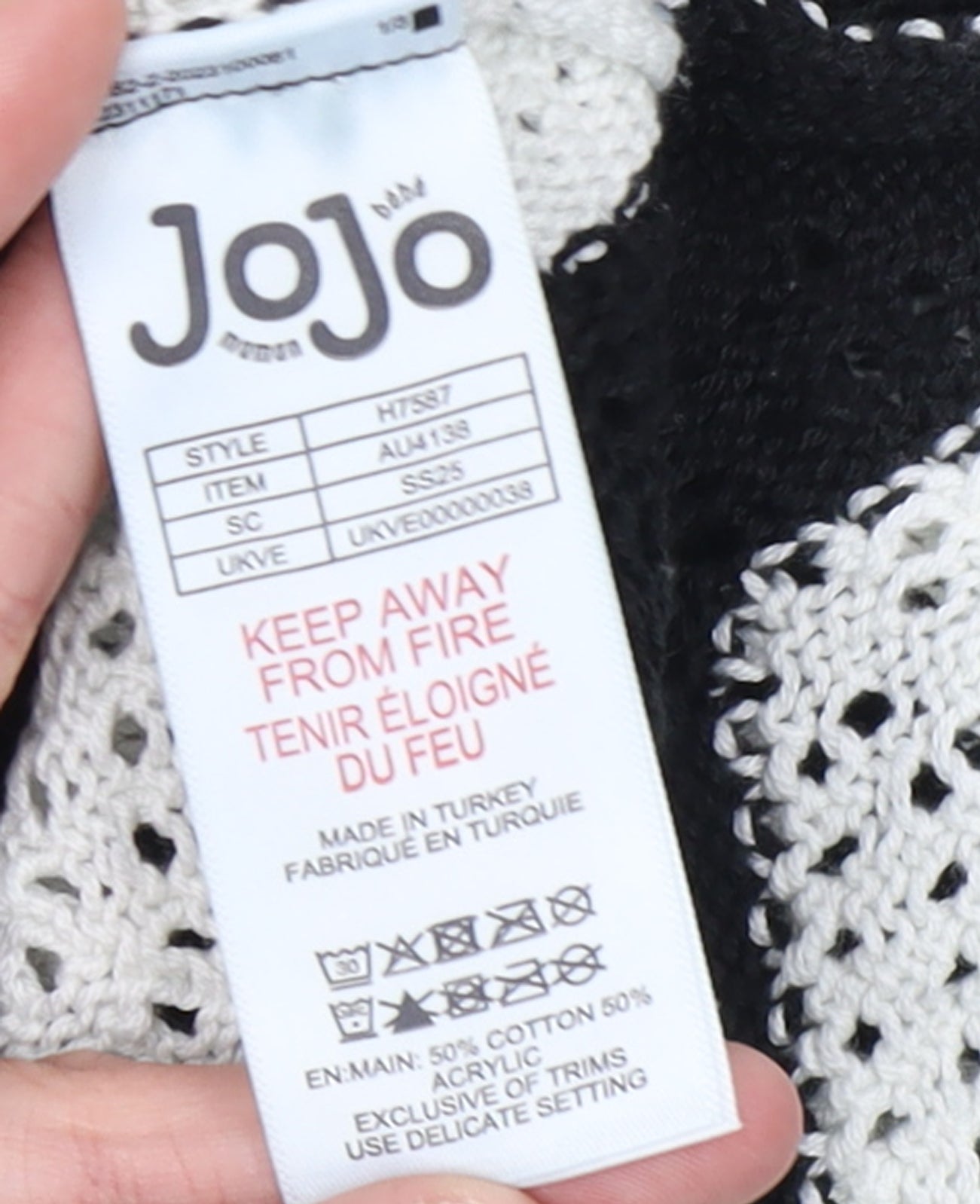 JoJo Maman Bébé Women’s Black White Knit Chevron Maternity Shift Dress M