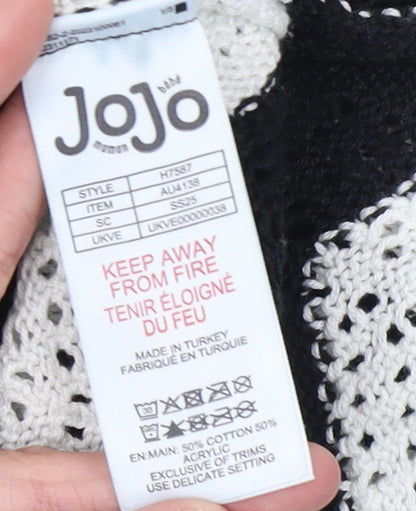 JoJo Maman Bébé Women’s Black White Knit Chevron Maternity Shift Dress M