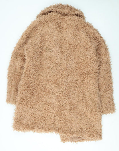Sonder Studio Women Beige Faux Fur Lined Overcoat Size 16