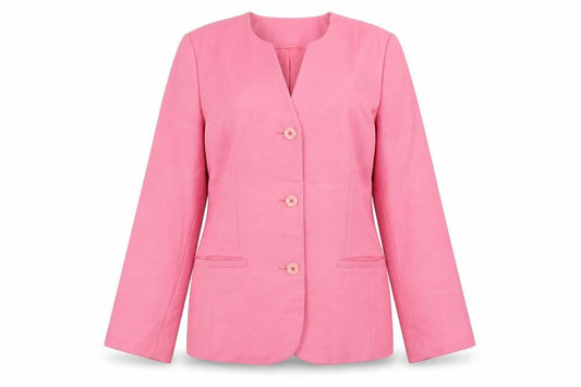 First Avenue Women's Pink Suit Jacket Size 14 Regular Polyester Modal