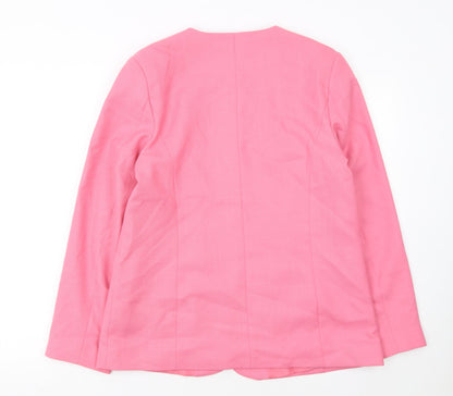 First Avenue Women's Pink Suit Jacket Size 14 Regular Polyester Modal