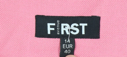 First Avenue Women's Pink Suit Jacket Size 14 Regular Polyester Modal