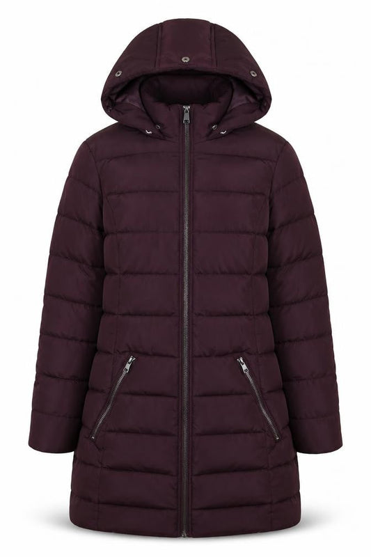 Dorothy Perkins Women's Purple Size 6 Hooded Puffer Coat