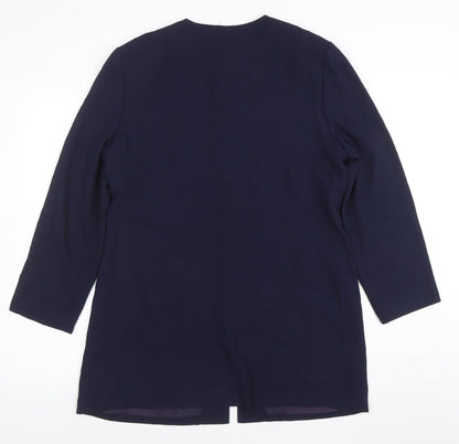 Cynthia Howie Women’s Blue Formal Mid-Length Button Coat Size 12