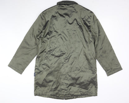 London Fog Women Green M Long Button Overcoat Jacket