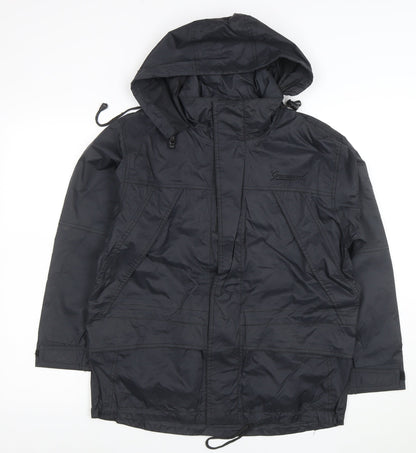 Greenwood Women's Black Hooded Parka Jacket Size 12