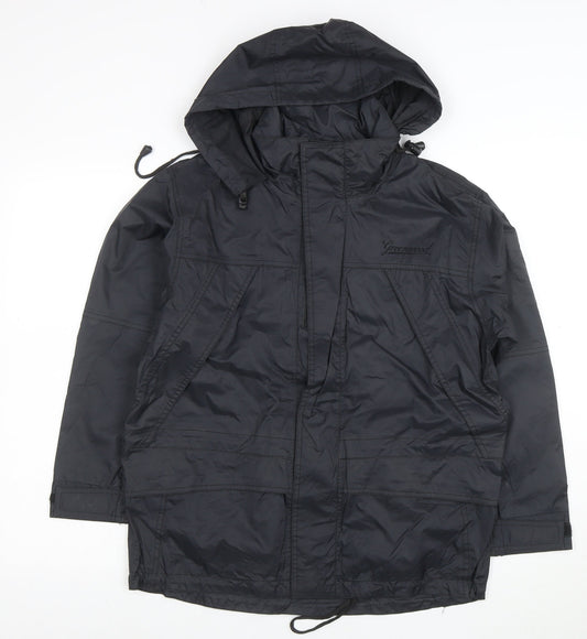 Greenwood Women's Black Hooded Parka Jacket Size 12
