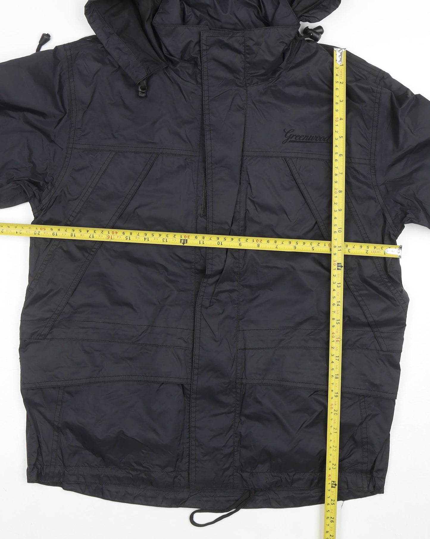 Greenwood Women's Black Hooded Parka Jacket Size 12