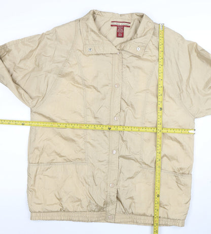 Tudor Court Women's Beige Nylon Lined Mid-Length Jacket Size L