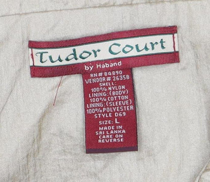 Tudor Court Women's Beige Nylon Lined Mid-Length Jacket Size L