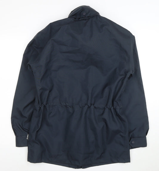 Siggi Men's Blue Waterproof Hooded Rain Coat Jacket Size S Regular Fit