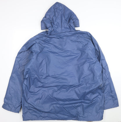 Misty Harbor Women’s Blue Hooded Waterproof Rain Coat Jacket XL
