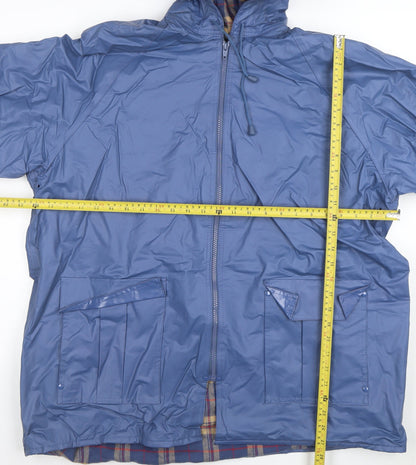 Misty Harbor Women’s Blue Hooded Waterproof Rain Coat Jacket XL