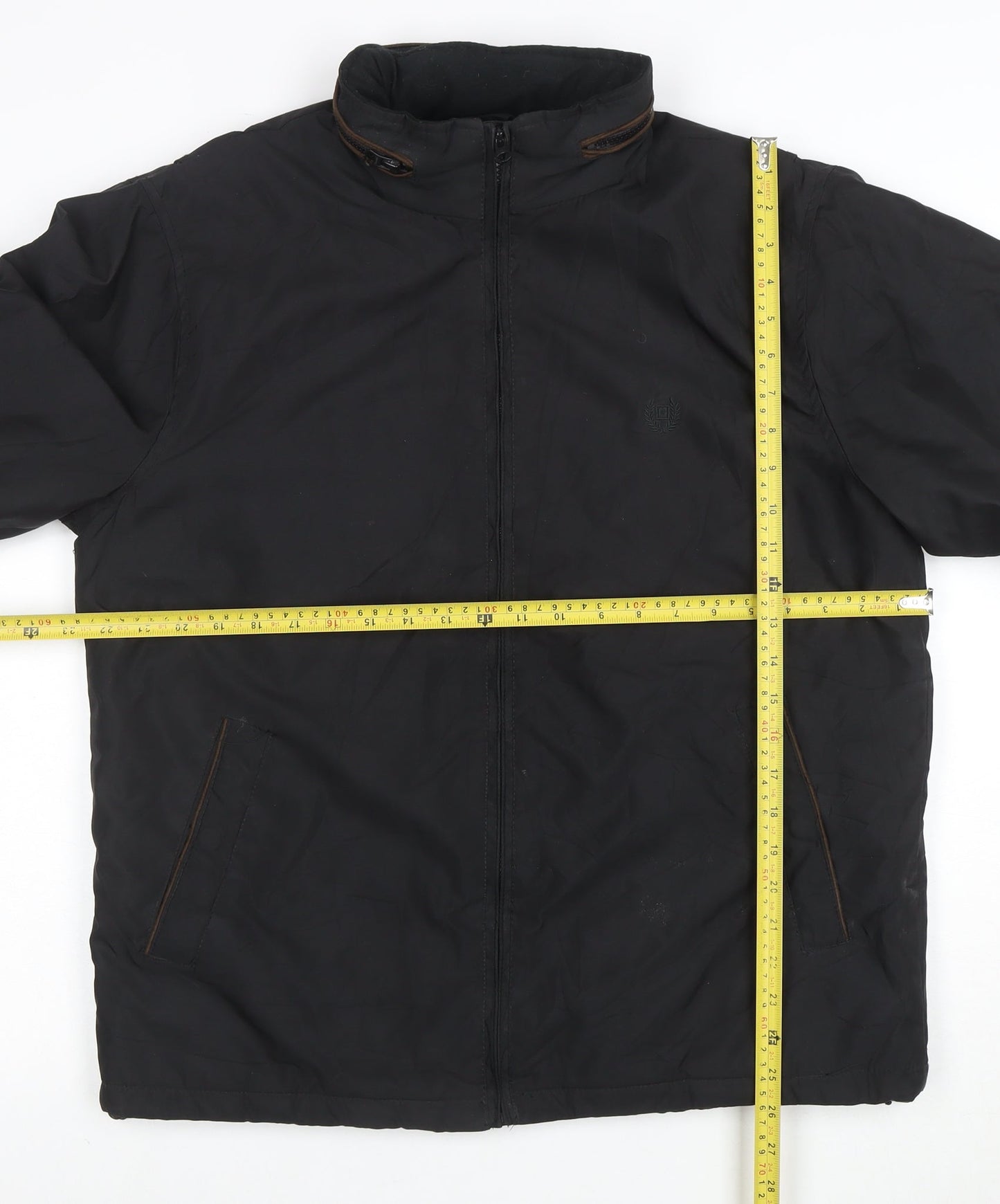 Chaps Men's Black Full Zip Lined Softshell Jacket Size S