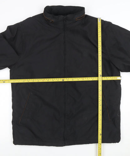 Chaps Men's Black Full Zip Lined Softshell Jacket Size S