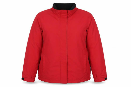 Lands' End Women's Red Nylon Lined Mid-Length Jacket L 14-16