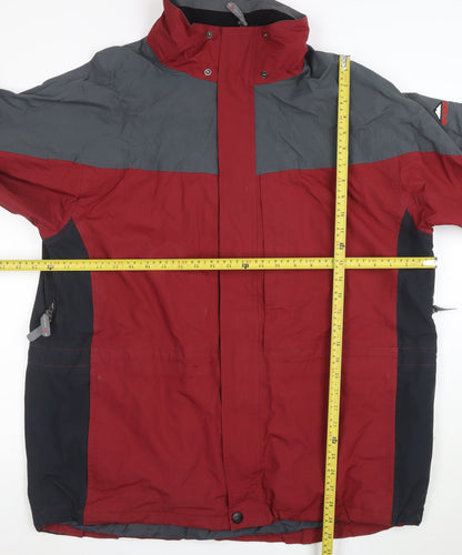 McKinley Men's Red Parka Jacket L Waterproof Hiking Outdoor