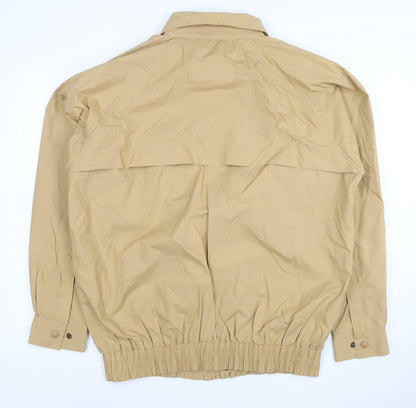 Arnold Palmer Men's Beige XL Bomber Jacket Lightweight Cotton Nylon