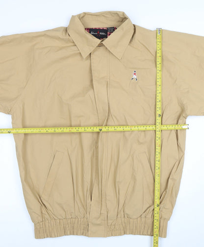 Arnold Palmer Men's Beige XL Bomber Jacket Lightweight Cotton Nylon