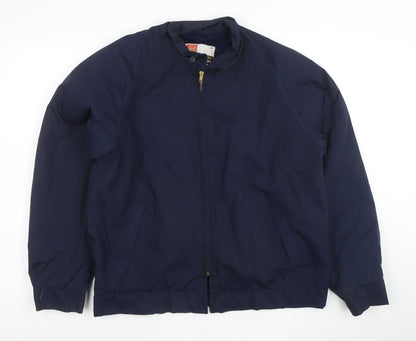 Citation Men's Blue Bomber Jacket Size 40 Wool Lined Vintage Style