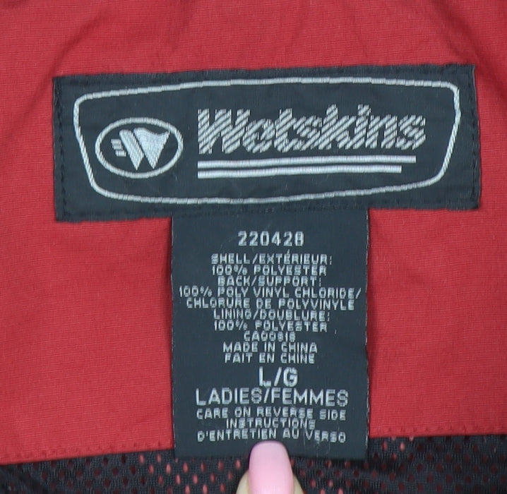 Wetskins Womens Red Waterproof Hooded Rain Jacket Size L